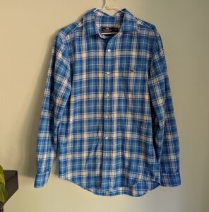 Vineyard Vines Men's Small Classic Fit Tucker Button Down Shirt Blue Plaid 132